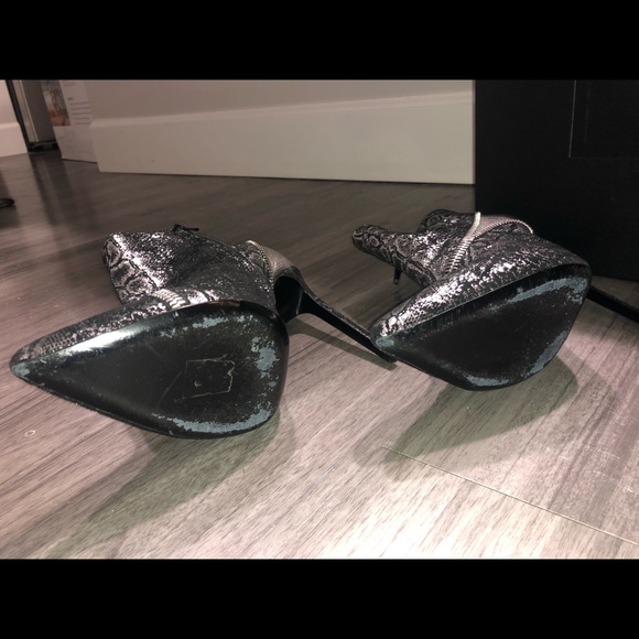 Saint Laurent Black/Silver Boots - size 38 - Picture 4 of 6